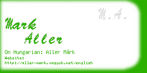 mark aller business card